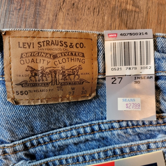 Vintage 1994 Levi’s 550 Relaxed Fit Jeans Orange Tab, Straight Leg, Student Fit - Picture 4 of 7